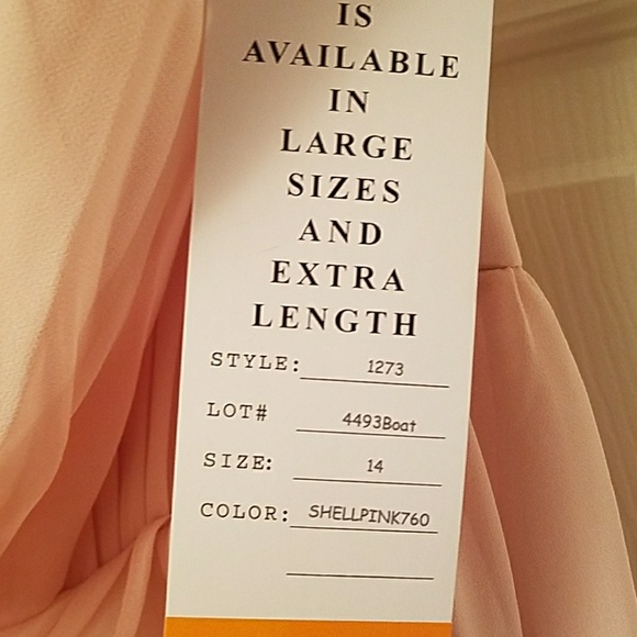 Bill Levkoff Shell Pink Bridesmaid Dress style #1273 - Picture 5 of 7